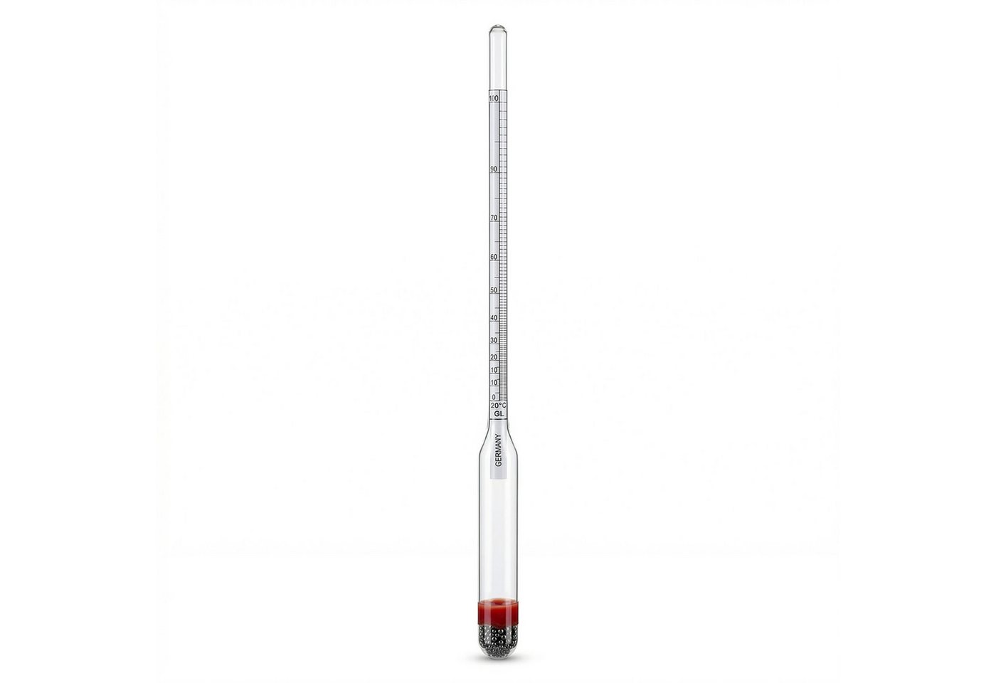 Lantelme Kochthermometer Alkoholmeter Aräometer aus Glas mit Gay-Lussac-Skala 0-100 GL, Gay-Lussac-Skala und die Grad-Cartier-Skala in einem Aräometer Bild 3