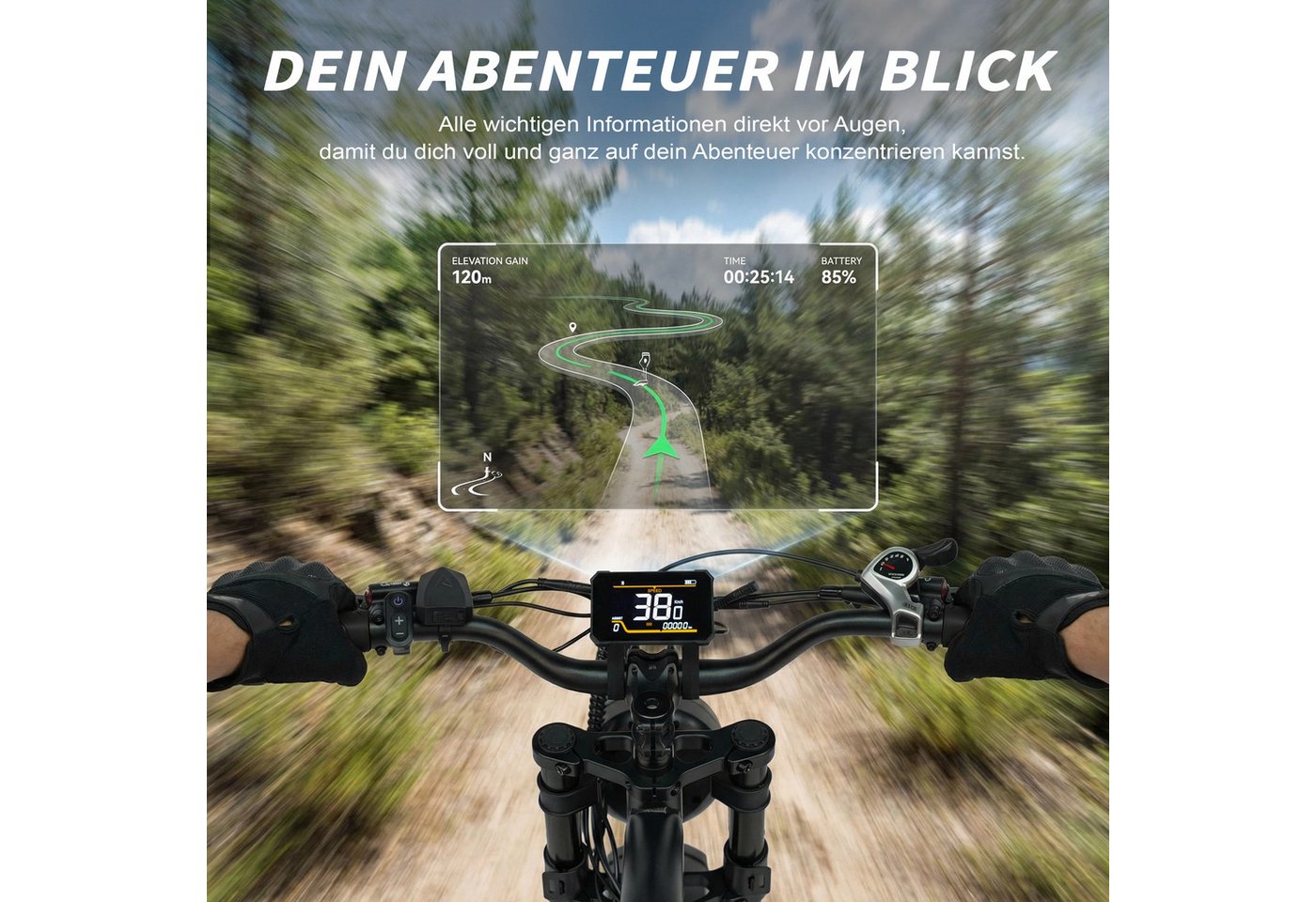 Vankel E-Bike Cityrad Herren Damen Fatbike Pedelec 20 Zoll 250W 648Wh 100km Full-Suspension, Kettenschaltung, Heckmotor, 648 Wh, Shimano 7-Gang Hydraulische Scheibenbremse 160mm Kenda 20 Zoll 38kg Bild 4