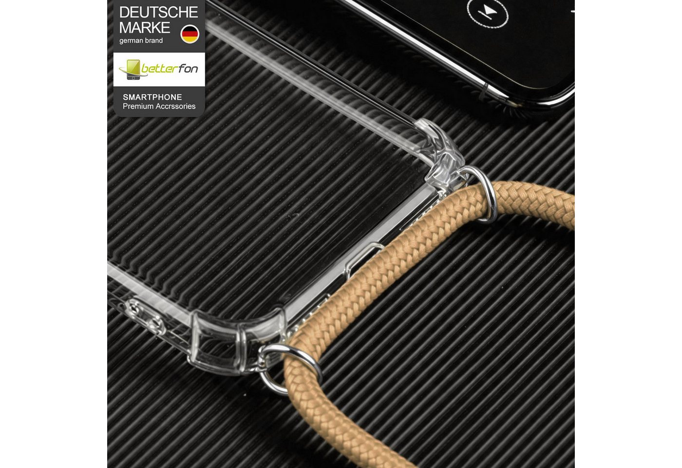 betterfon Handykette für Xiaomi Redmi 17 4G / 5G Handyhülle mit Band & Kordel Kette, Premium-Panzerung – stoßfest, kratzresistent & passgenau Bild 5