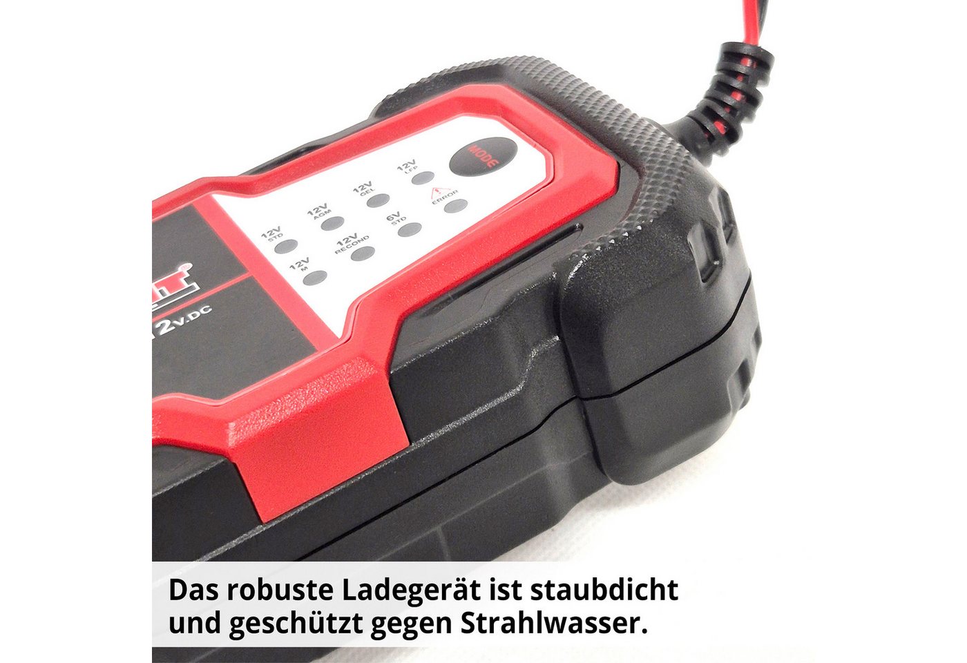Hecht 2019 Erhaltungsladegerät 6 V / 12 V für AGM GEL LiFePO4 Batterie-Ladegerät (5000 mA, vollautomatisch, IP65, Ladeerhaltung, Batteriepflege)