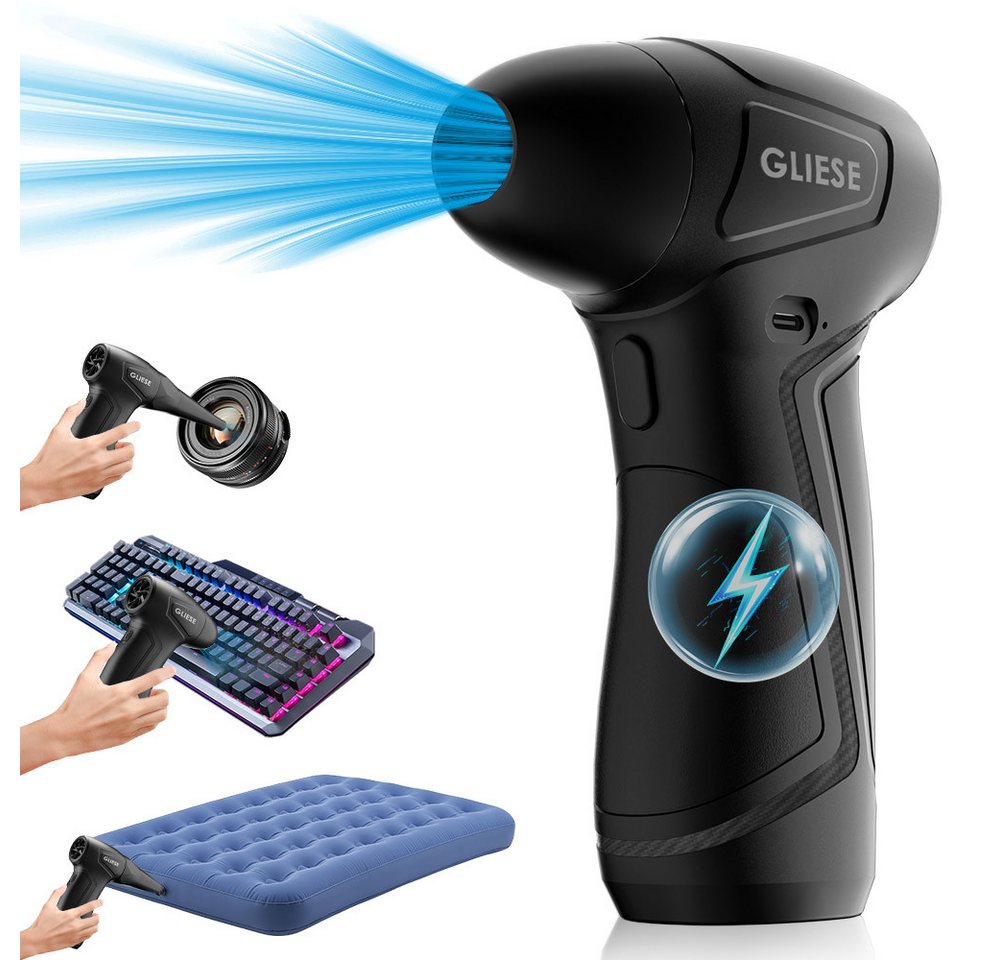 GLIESE Handstaubsauger Starker Elektrischer Luftbläser für PC, Auto & Haushal, 12 W, 12W Schnellladung, 6-stufig regelbar, 100.000 U/min, 5000mAh Bild 4