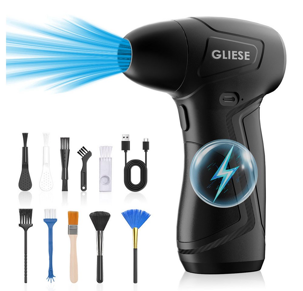 GLIESE Handstaubsauger Starker Elektrischer Luftbläser für PC, Auto & Haushal, 12 W, 12W Schnellladung, 6-stufig regelbar, 100.000 U/min, 5000mAh Bild 5