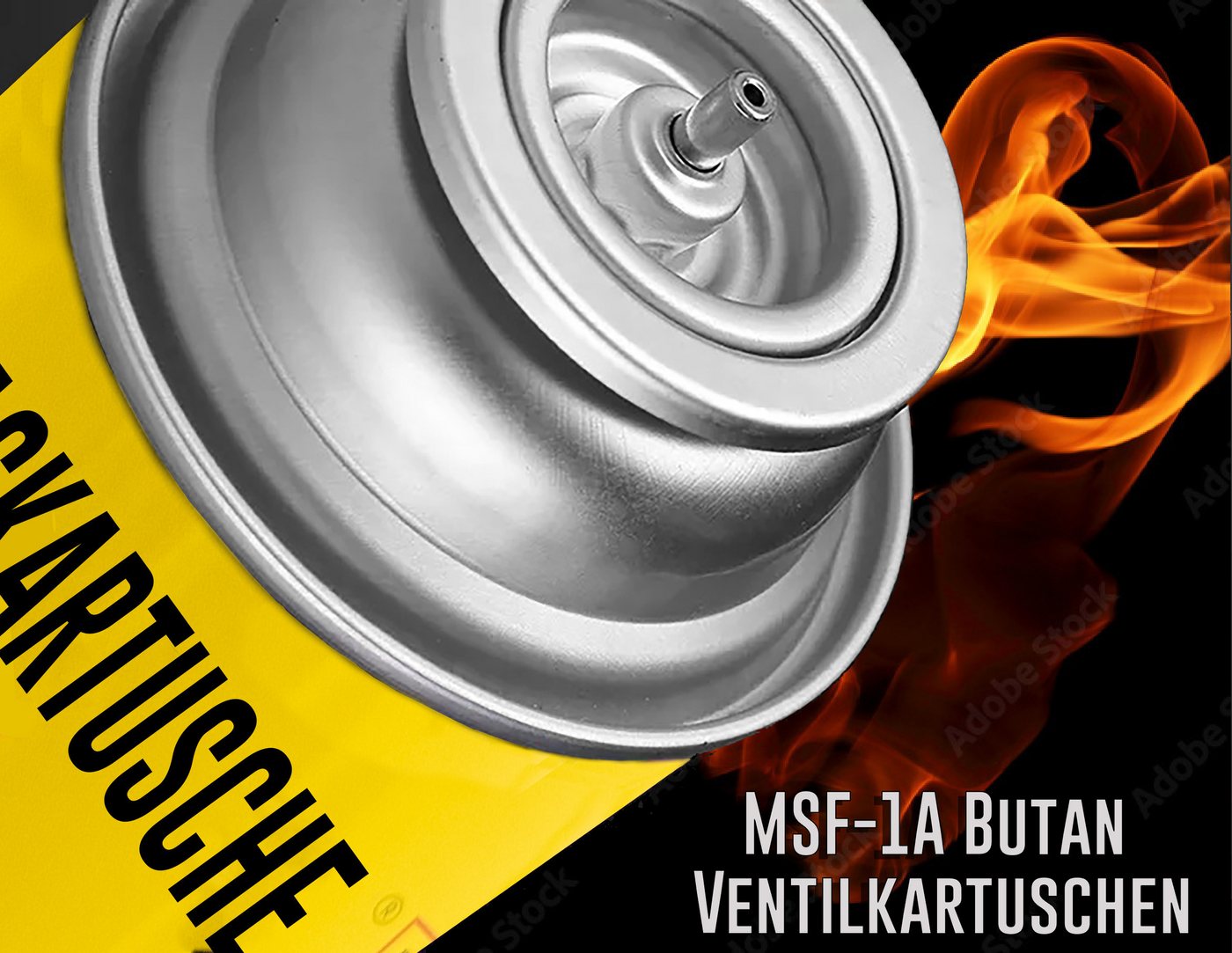 TruWare Gaskartusche 227g Typ MSF-1A – Universal Ventilkartusche mit Bajonettverschluss, Zubehör für für Campingkocher, Gaskocher & Outdoor-Heizgeräte, 28 St.