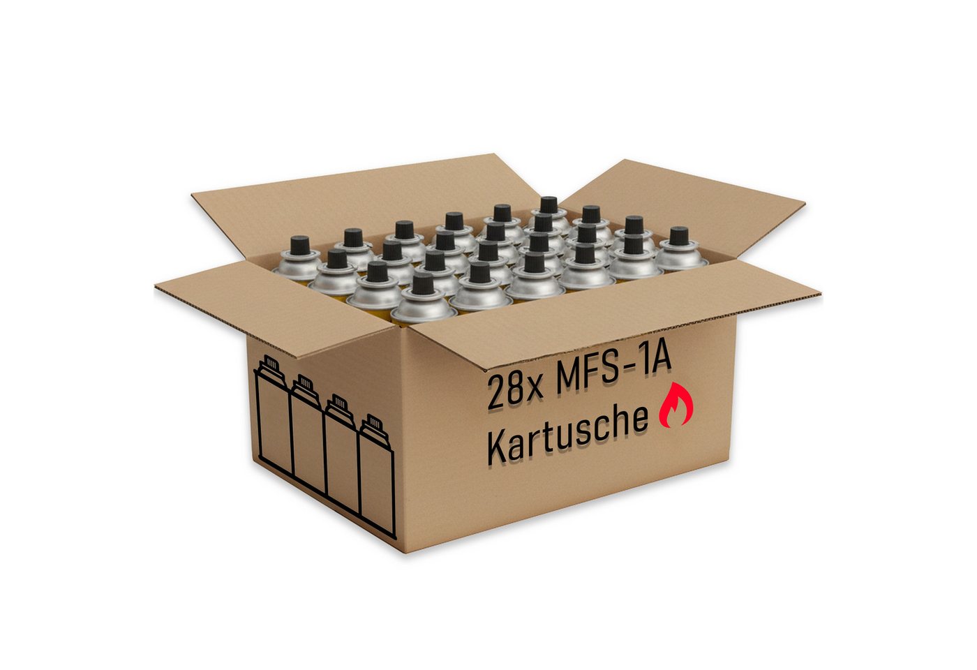 TruWare Gaskartusche 227g Typ MSF-1A – Universal Ventilkartusche mit Bajonettverschluss, Zubehör für für Campingkocher, Gaskocher & Outdoor-Heizgeräte, 28 St. Bild 3