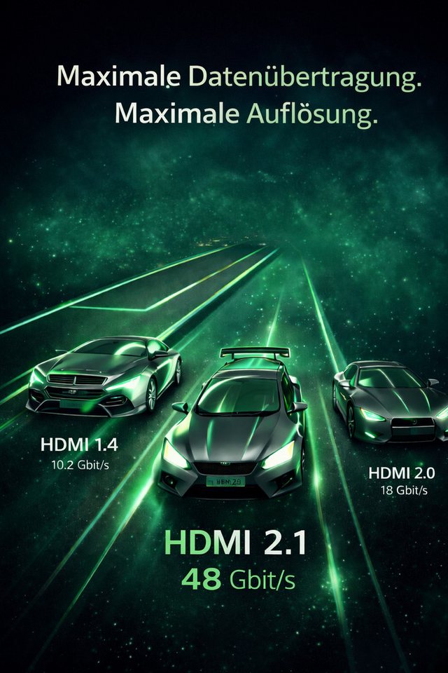 ProfiPatch ProfiPatch HDMI Glasfaserkabel 8K60Hz 20m schwarz 4K120Hz Goldkontakt HDMI-Kabel, (2000 cm)