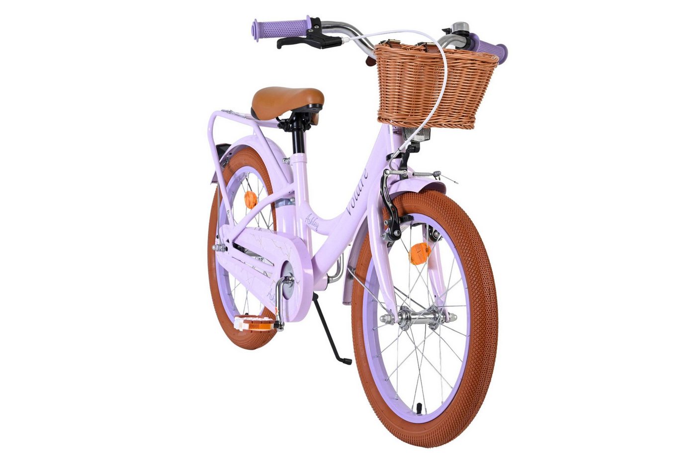 Volare Kinderfahrrad Ashley für Mädchen 18 Zoll Kinderrad in Lila