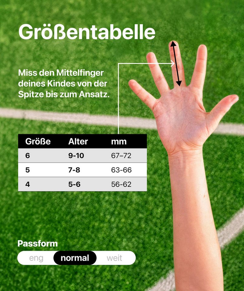 T1TAN Torwarthandschuhe Kinder Beast 4.0 Demon Red, Größe 4-6