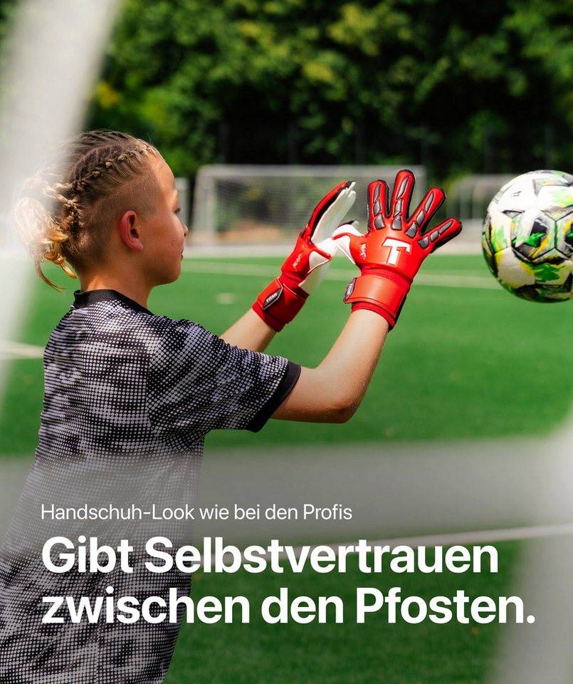 T1TAN Torwarthandschuhe Kinder Beast 4.0 Demon Red, Größe 4-6 Bild 4