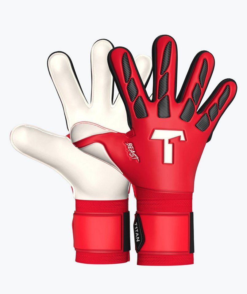 T1TAN Torwarthandschuhe Kinder Beast 4.0 Demon Red, Größe 4-6 Bild 5
