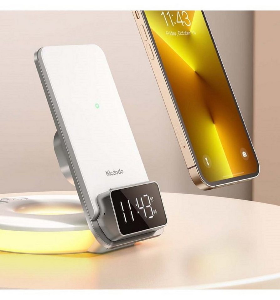 mcdodo 15W Induktives Ladegerät/Lampe/Wecker/Uhr Schnellladung Ladegerät Wireless Charger Bild 5