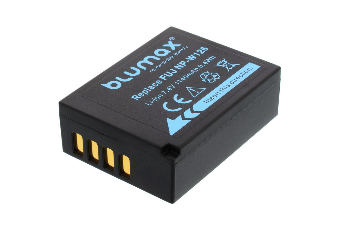 Blumax 2X Blumax Akku Fujifilm NP-W126s + Fuji Slim Dual Charger Kamera-Akku Bild 4