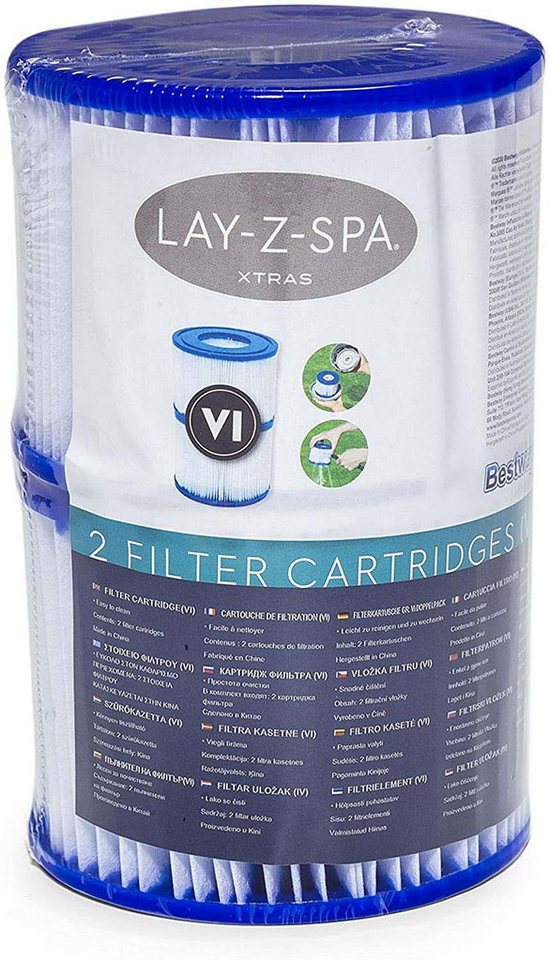 Bestway Pool-Filterkartusche Bestway 60311 - LAY-Z-SPA® Xtras Filter Gr. VI, Doppelpack (6 Filter) Bild 2