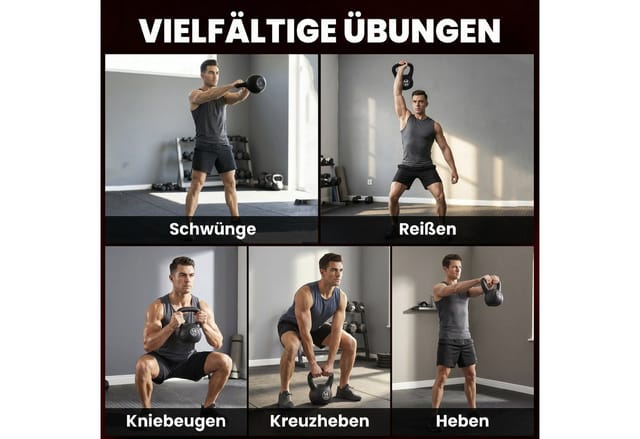 HOMCOM Kettlebell Kugelhantel mit Sandfüllung, (Kugelhantel, 14 kg Gewicht-Hantel), für Anfänger, Zuhause, Krafttraining