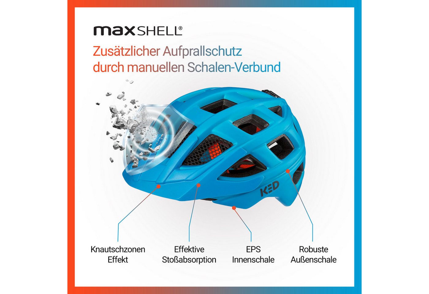 KED Fahrradhelm Kailu Jugend MTB Helm – Robuster Mountainbike-Helm