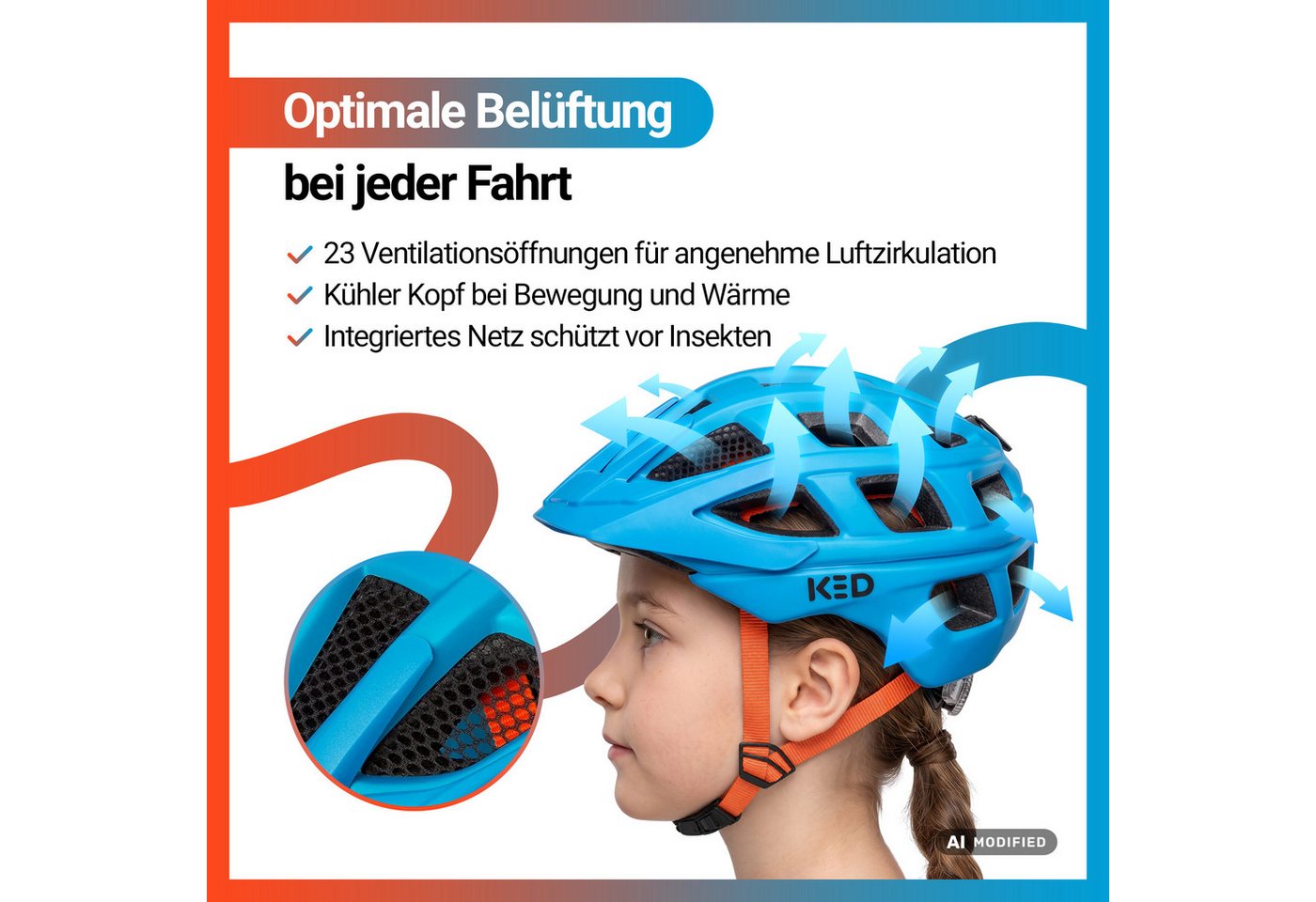 KED Fahrradhelm Kailu Jugend MTB Helm – Robuster Mountainbike-Helm Bild 4