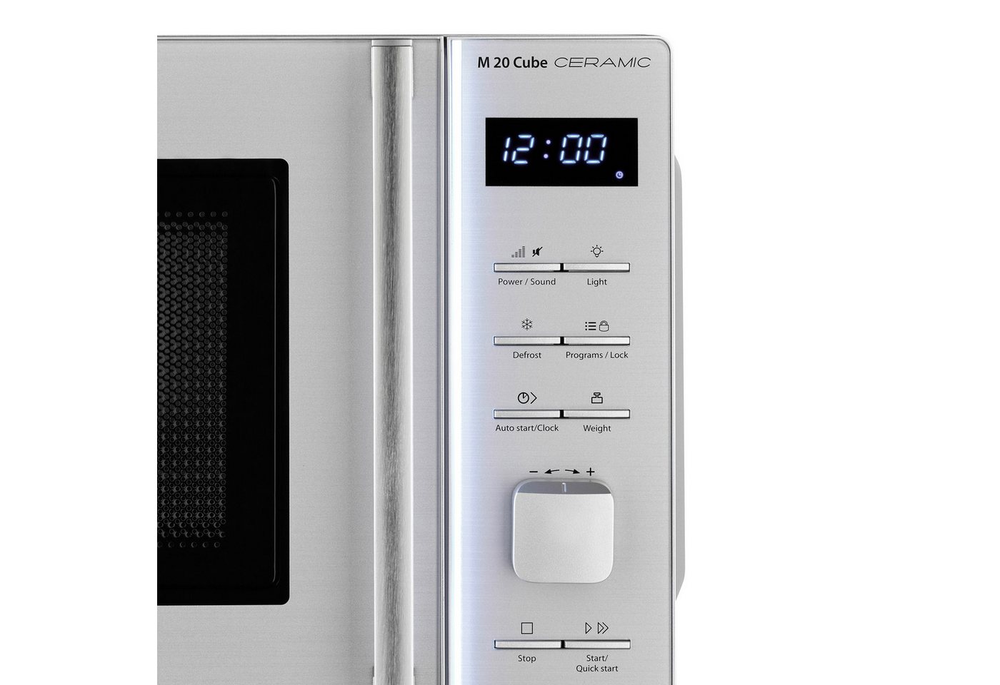 Caso Mikrowelle M 20 Cube Ceramic, Mikrowelle, 20 l, Timerfunktion, 8 Automatikprogramme, 10 Leistungsstufen Bild 3