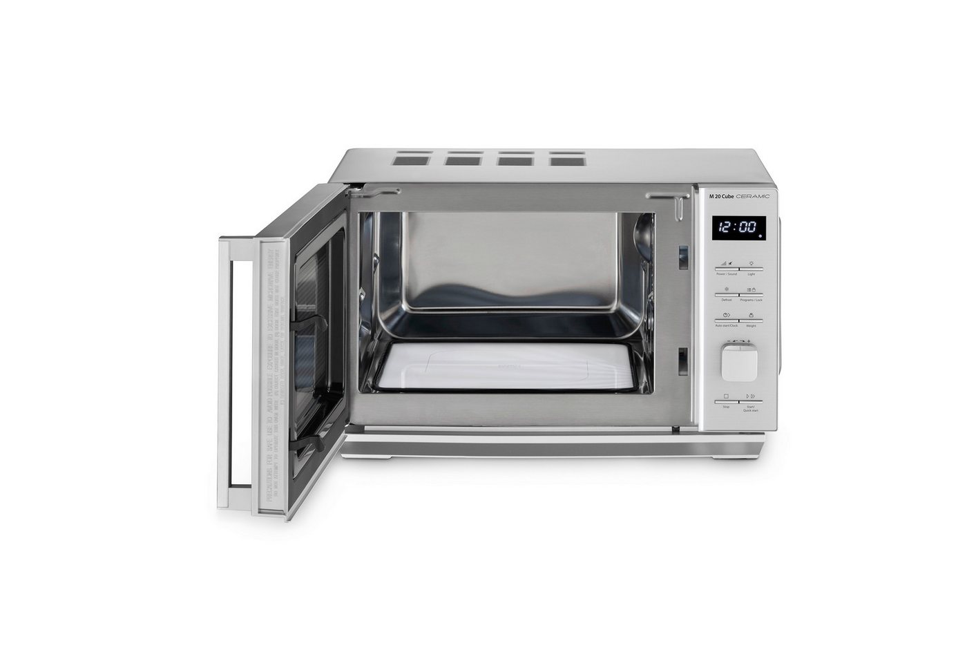 Caso Mikrowelle M 20 Cube Ceramic, Mikrowelle, 20 l, Timerfunktion, 8 Automatikprogramme, 10 Leistungsstufen Bild 4
