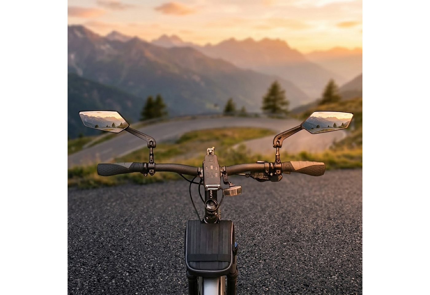 FANNOU Fahrradspiegel 1 Paar Fahrradrückspiegel HD Weitwinkel Verstellbar, Fahrradlenker Rückspiegel Bild 5