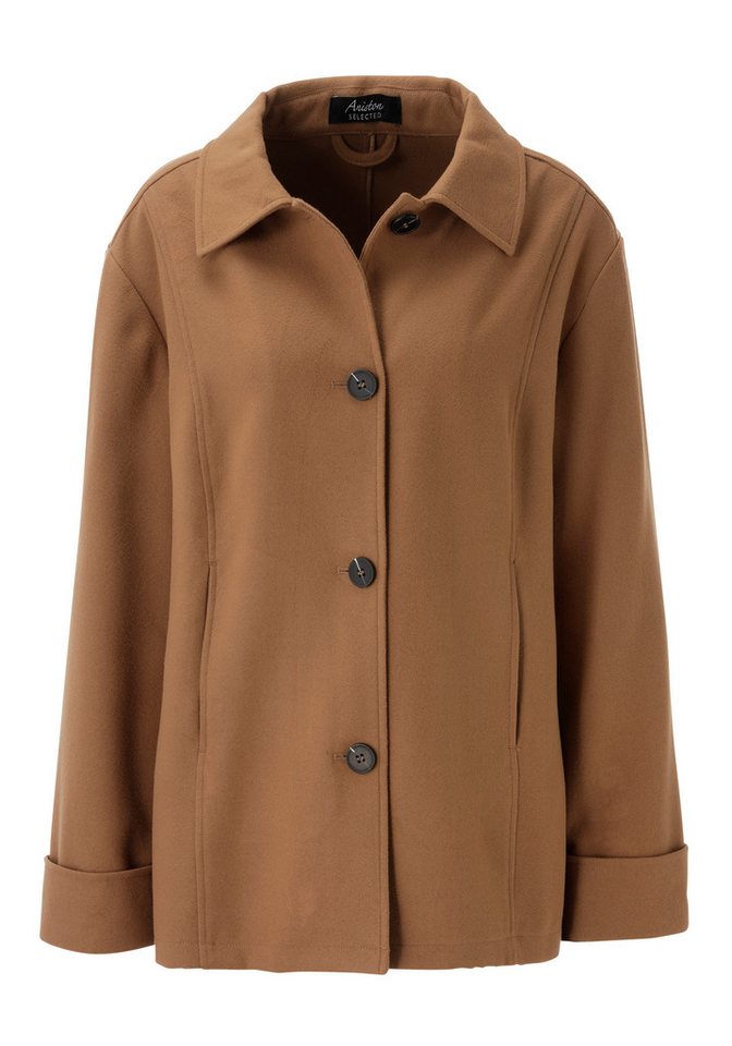 Aniston SELECTED Outdoorjacke in weicher Woll-Optik - NEUE KOLLEKTION