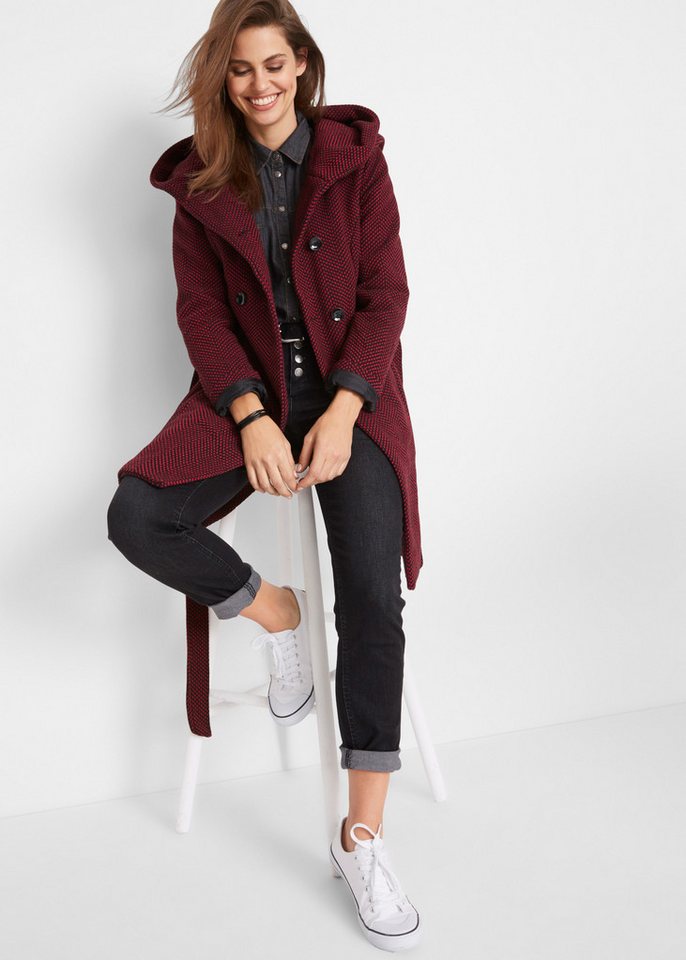 bonprix Outdoorjacke zweireihig, mit großer Kapuze, Loose Fit Bild 2