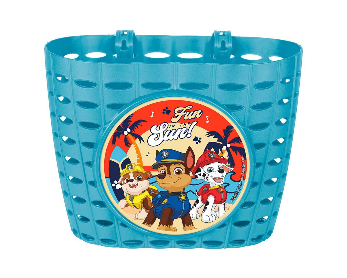 PAW PATROL Fahrradkorb Kinder Lenkerkorb Frontkorb mit Motiv für Fahrrad und Laufrad (Packung)
