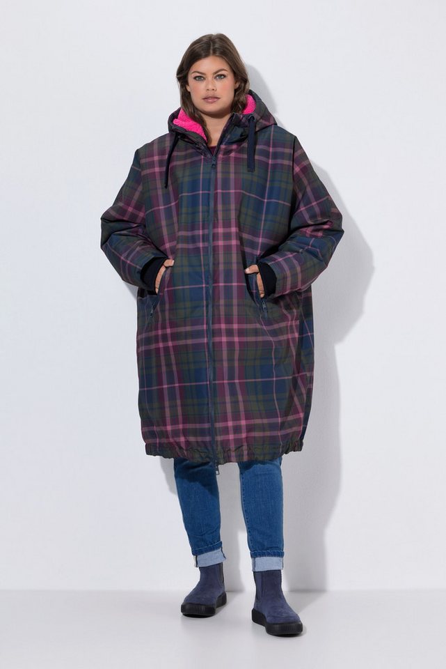 Laurasøn Funktionsmantel Funktionsmantel oversized Karodruck Teddyfutter
