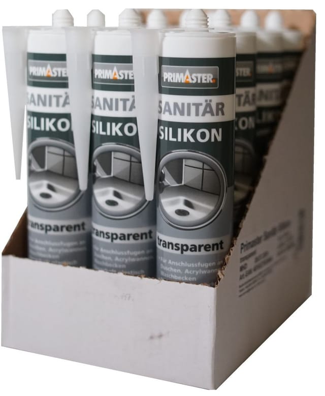 Primaster - Sanitär Silikon Transparent 310 Ml 12 St. Kartonabnahme Silikon