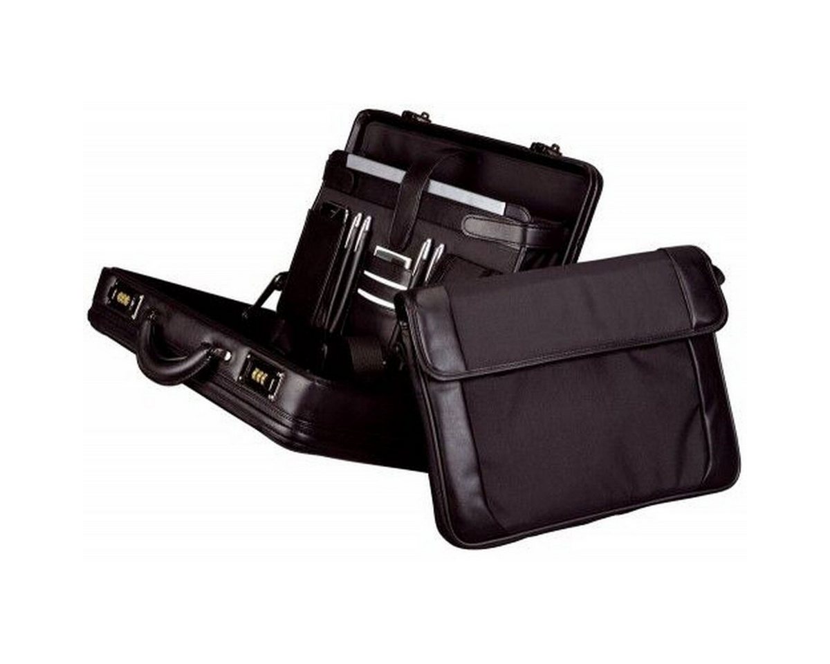 Alassio® Aktentasche Laptop/Attachekoffer Modica 43x30x10(2)cm Lederimitat/Nylon schwarz Bild 2