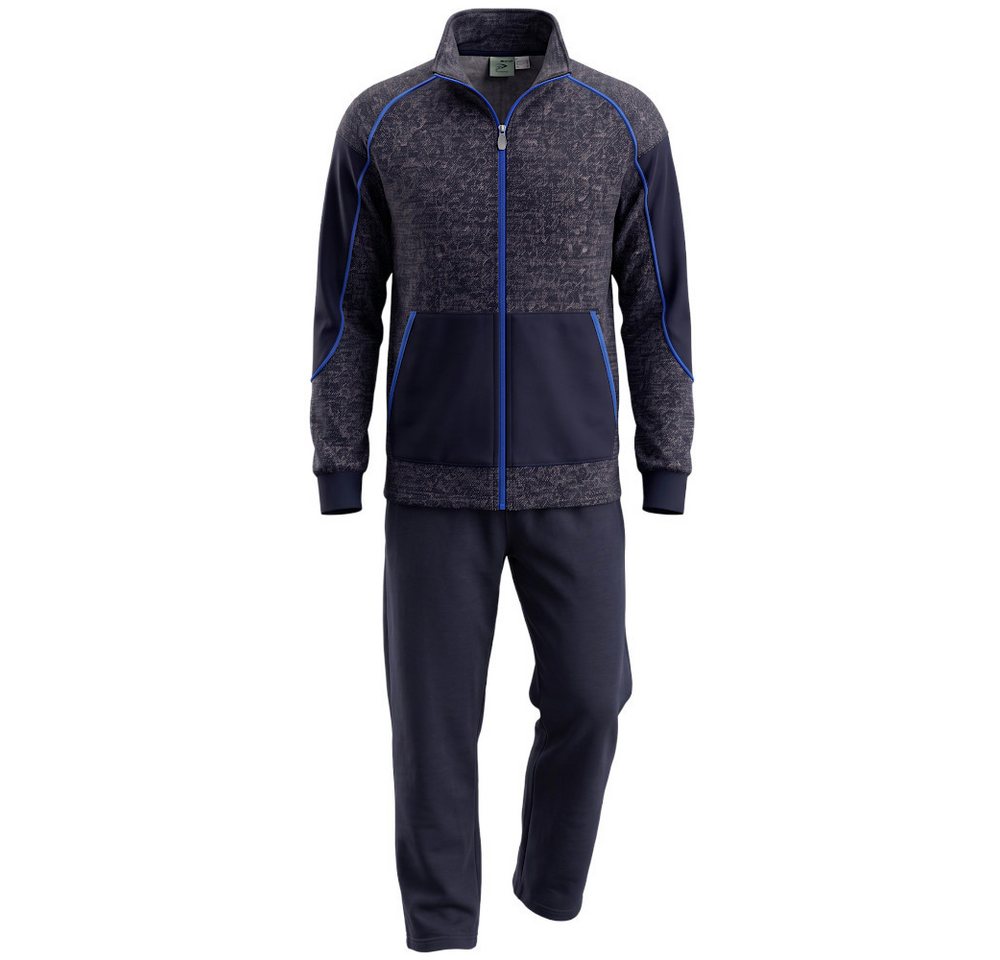 Herbold Sportswear Jogginganzug Herren Trainingsanzug Freizeitanzug wärmender Sportanzug Kuranzug (2-tlg), Wärmend · meliertes Design · angeraute Innenseite