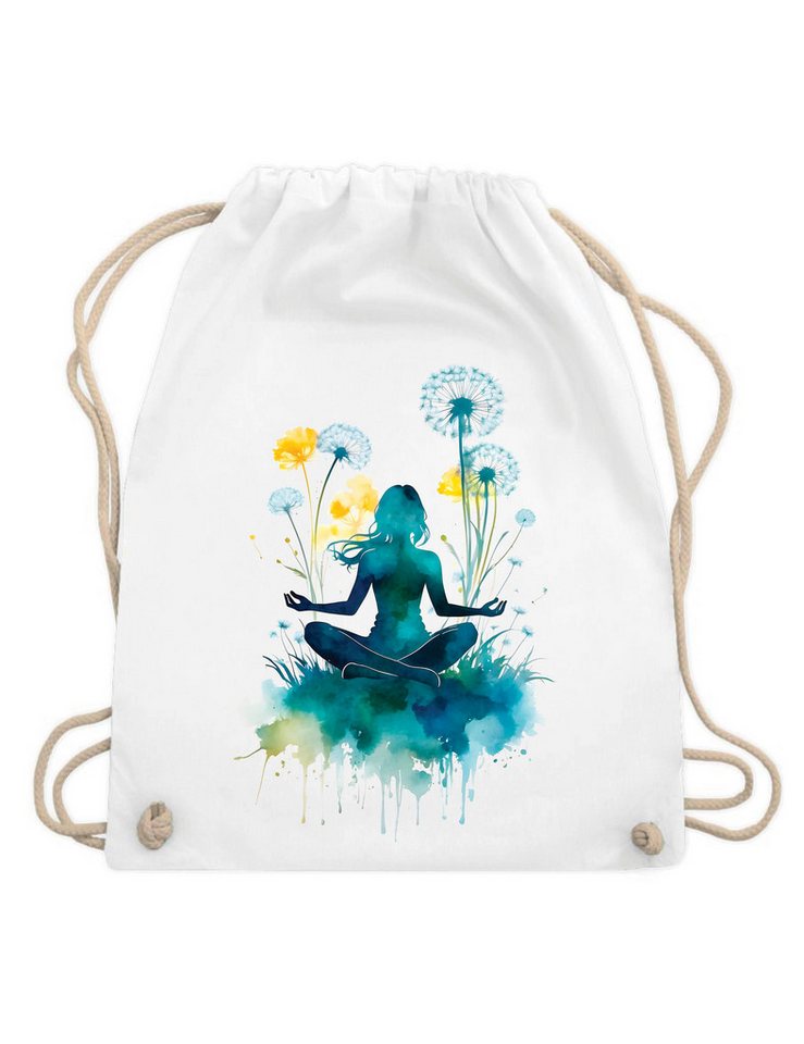 Youth Designz Turnbeutel "Yoga Frau" Baumwoll Tasche Turnbeutel, mit modischem Print Bild 2