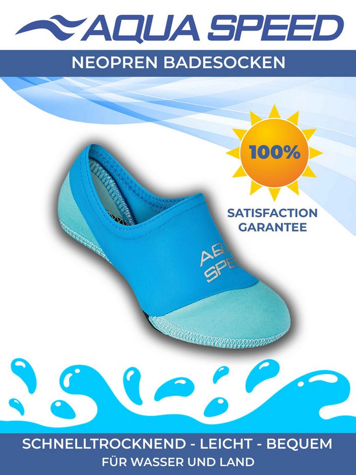 Aqua Speed Strandsocken Kinder 24/25 – Bequem & elastisch für Wassersport Wasserschuh (Neoprensocken mit Grip – angenehm & wasserfest, Neopren Wassersocken Schwimmaccessoires) Strandsocken in Pink – Schnelltrocknend, flexibel & bequem Bild 3
