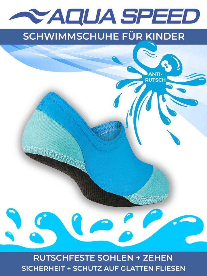 Aqua Speed Strandsocken Kinder 24/25 – Bequem & elastisch für Wassersport Wasserschuh (Neoprensocken mit Grip – angenehm & wasserfest, Neopren Wassersocken Schwimmaccessoires) Strandsocken in Pink – Schnelltrocknend, flexibel & bequem Bild 5