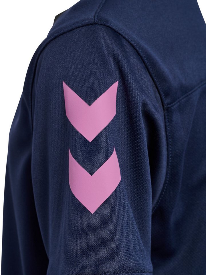 hummel Trainingsanzug Kontrastwinkel Logodetail Rundhals für Unisex Kinder (2-tlg), Recyceltes Material, Nachhaltig, Elastischer Bund, Zweiteilig