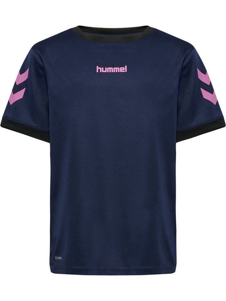 hummel Trainingsanzug Kontrastwinkel Logodetail Rundhals für Unisex Kinder (2-tlg), Recyceltes Material, Nachhaltig, Elastischer Bund, Zweiteilig Bild 2