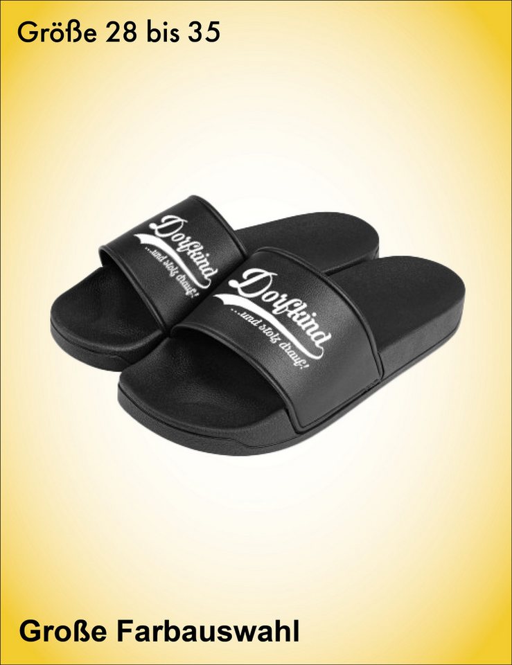 Youth Designz Dorfkind Kinder Badelatschen Flip Flops Fun-Print lustig Geschenk Badeschuh mit lustigem Motiv für Jungen und Mädchen Bild 5