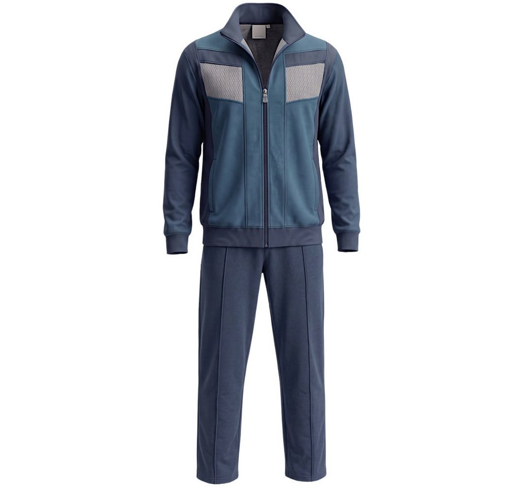 Herbold Sportswear Trainingsanzug Herren Freizeitanzug Kuranzug mit Druckeinsatz (2-tlg), auch in Kurzgrößen, mit Reißverschluss-Taschen und Bugnaht Bild 4