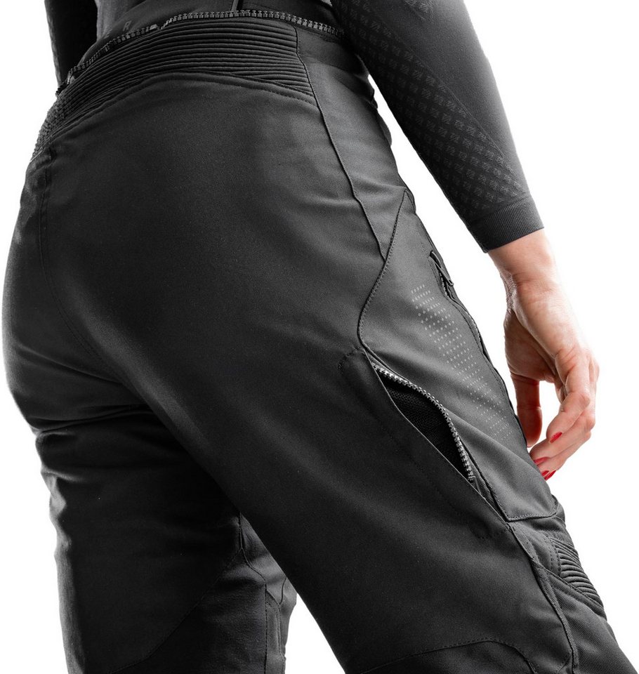 Rebelhorn Motorradhose Hiker 4 wasserdichte Damen Motorrad Textilhose Verbindungsreißverschluss,Hüftprotektoren enthalten,Knieprotektor Bild 5