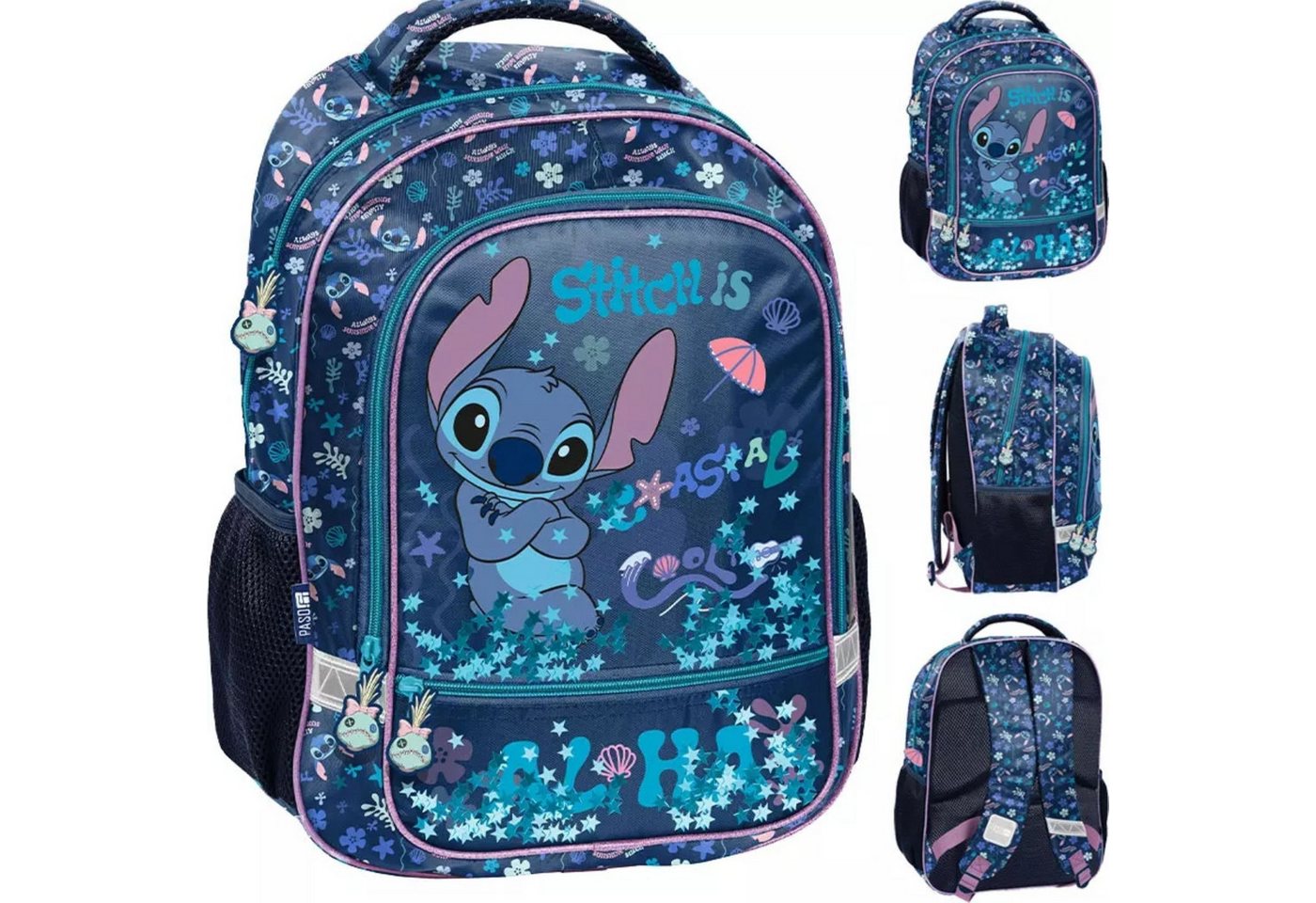 PASO Schulrucksack Paso Schulrucksack Stitch für Mädchen Klasse 1-3 Disney Lilo & Stitch (1-tlg) Bild 3