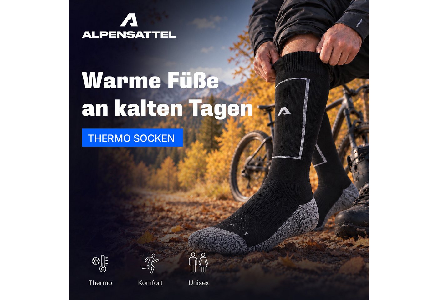 Alpensattel Thermosocken Thermo Socken