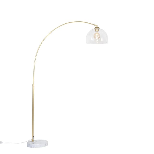 Moderne Bogenlampe Aus Messing Mit Klarem Glas - Arc