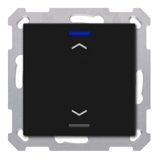MDT KNX Taster Light 55 1-fach RGBW Schwarz matt Jalousie BE-TAL550106.A1