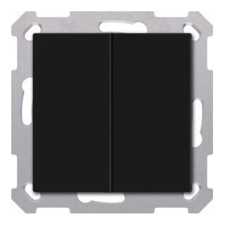MDT Taster KNX Light 55 Basic 2f schwarz matt Neutral BE-TAL55B206.01
