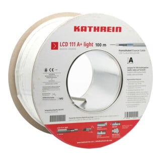Kathrein Koaxialkabel LCD111A+lig 6,8mm 135dB weiß 100m Eca