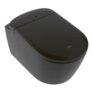 Villeroy & Boch Dusch-Wand-WC Viclean Supreo D-Flush 38,4 x 42,3 x 62,2cm Pure Black C+ Sitz
