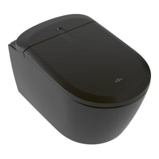 Villeroy & Boch Dusch-Wand-WC Viclean Supreo D-Flush 38,4 x 42,3 x 62,2cm Pure Black C+ Sitz