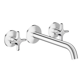 hansgrohe Wandmischer Axor One UP A 220mm mit Rosette Kreuzgriff chrom