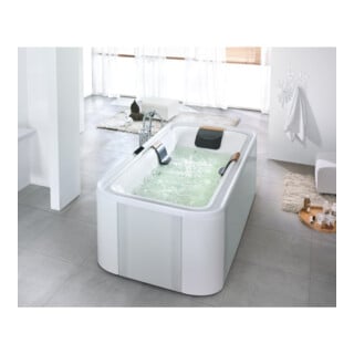 Hoesch Freisteh-Badewanne Ergo+ 207,5 x 107,5 cm weiß/verchromt