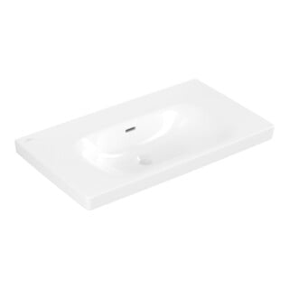 V&B Waschtisch Skyla 80 x 46cm ohne Hahnlöcher mit Überlauf Weiß Alpin C+