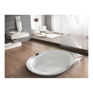 Hoesch Oval-Badewanne Ergo+ 200 x 160cm verchromt weiß