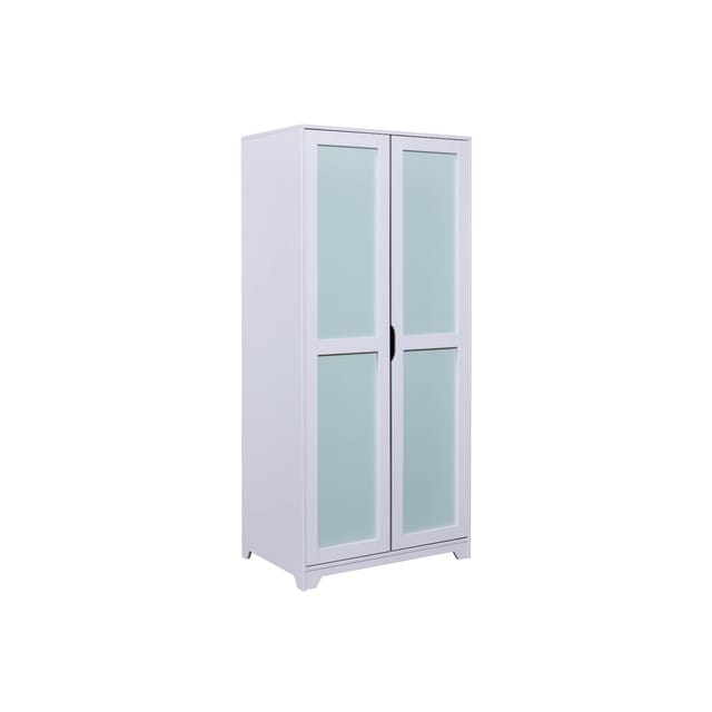 Prati Kleiderschrank 2 Türen Hellgrau, Minzgrün.